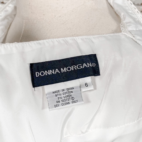 Donna Morgan Coastal Cowgirl Lace Cotton Gauzy Metallic Thread Midi Dress 6 - Picture 11 of 11